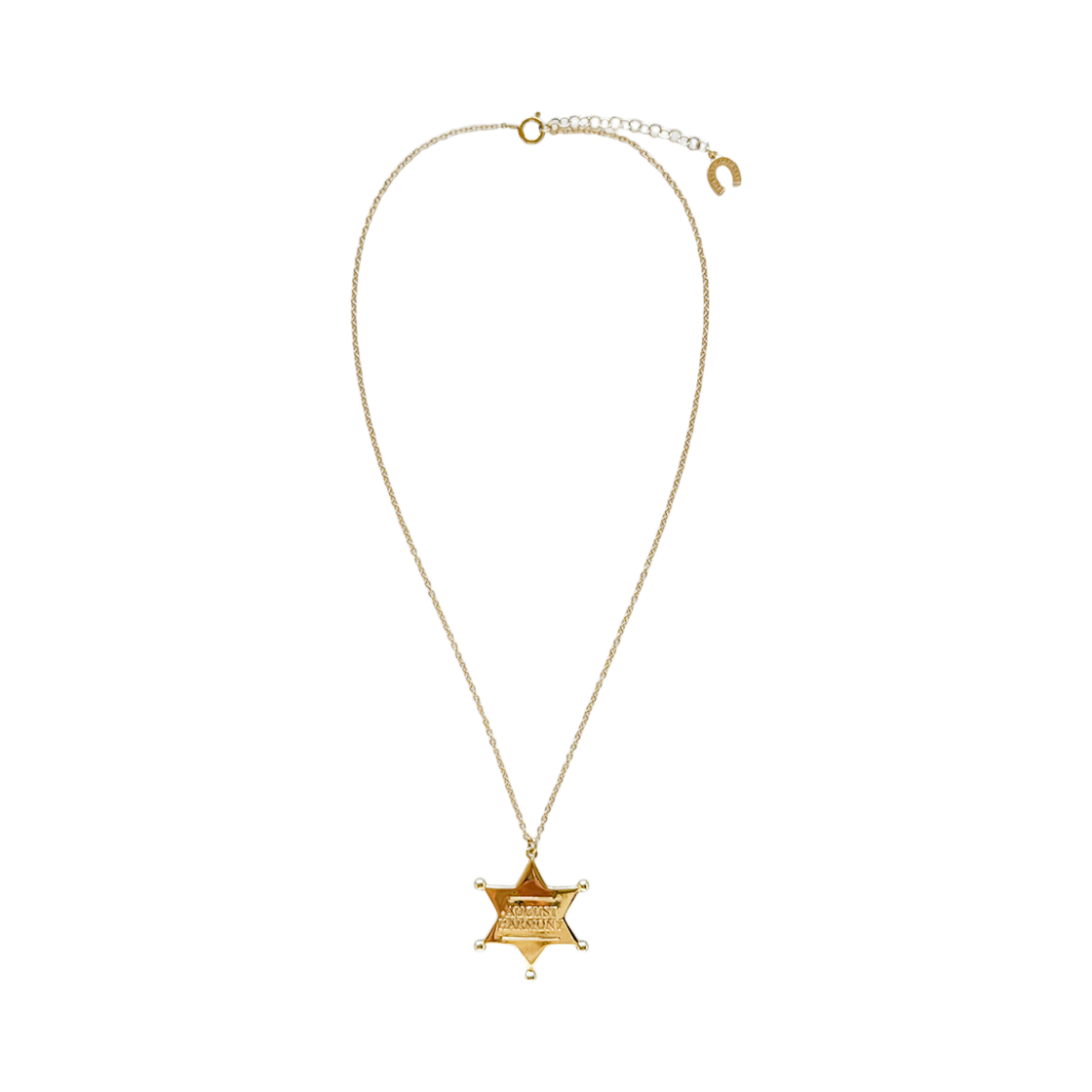 AHNK0022 August Harmony Lucky Sheriff Necklace Gold