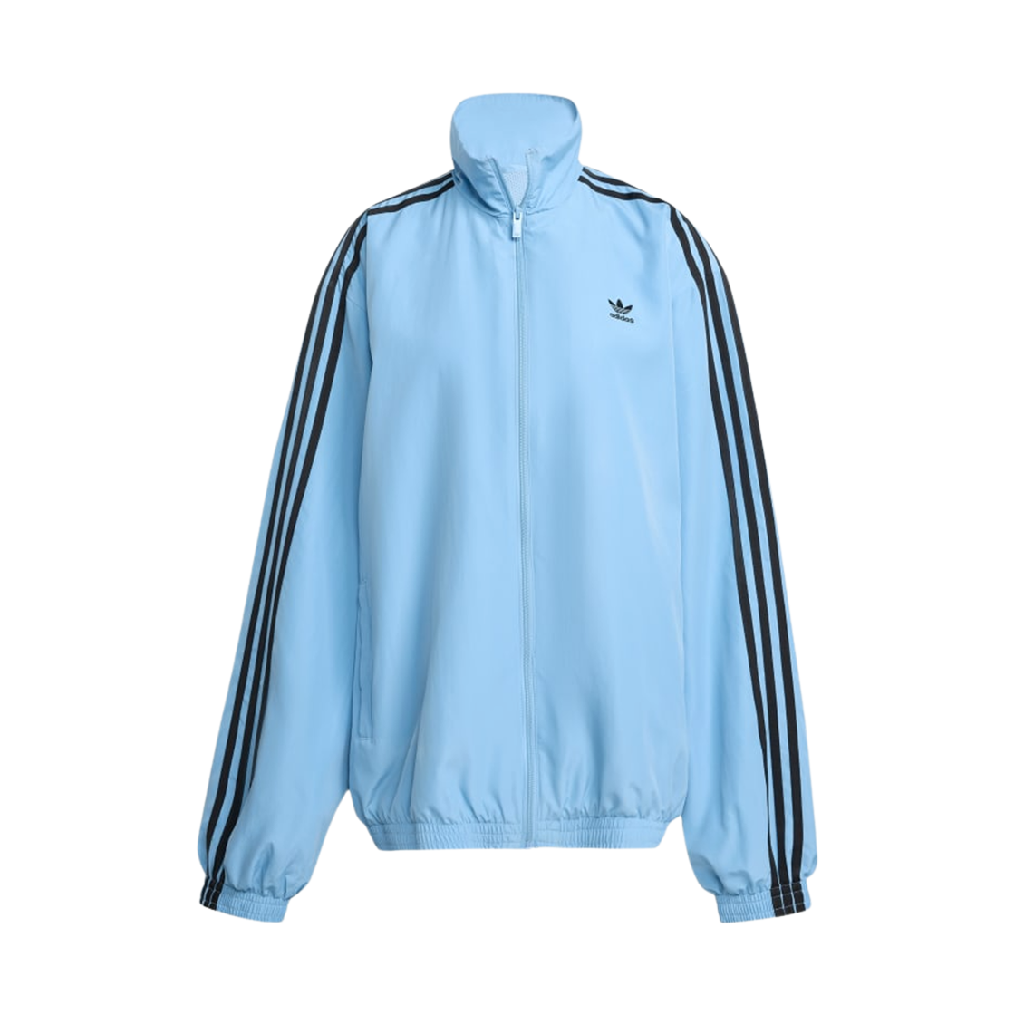 (W) 아디다스 아딜레늄 시즌 3 오버사이즈 트랙탑 애쉬 블루 블랙 - US 사이즈((W) Adidas Adilenium Season 3 Oversized Track Top Ash Blue Black - US Sizing)