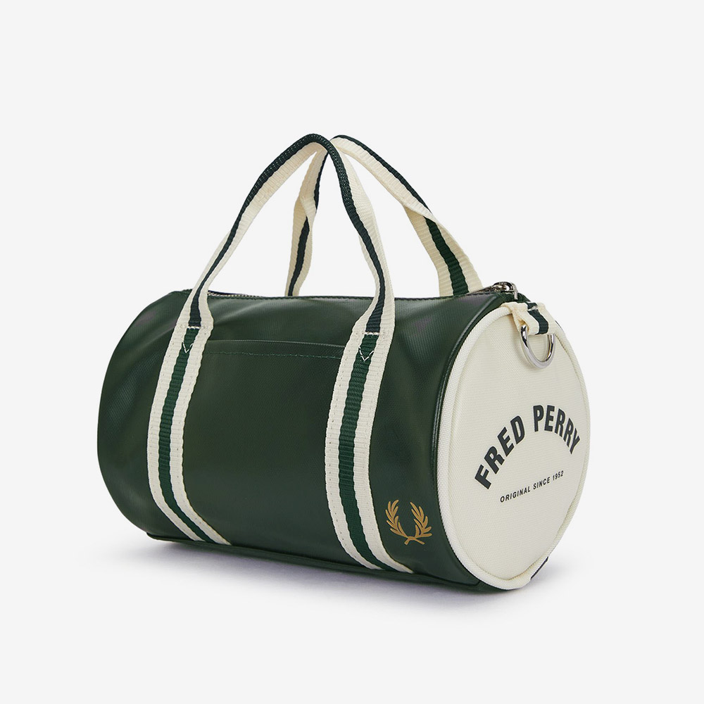 프레드페리 클래식 미니 배럴 백 나이트그린 에크루(Fred Perry Classic Mini Barrel Bag Night Green Ecru) - 2