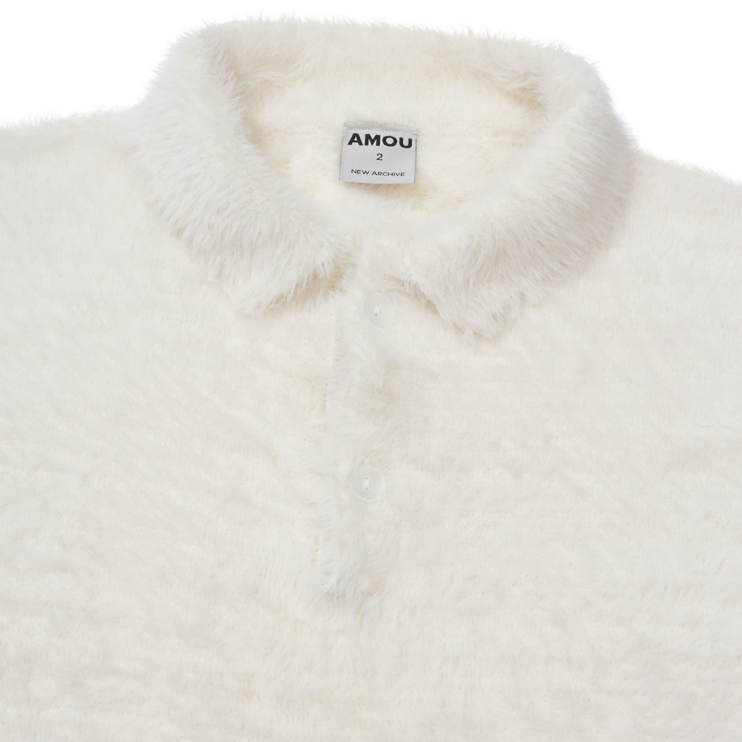 아모우 모헤어 워셔블 카라 니트 아이보리(AMOU Mohair Washable Kara Knit Ivory) - 4