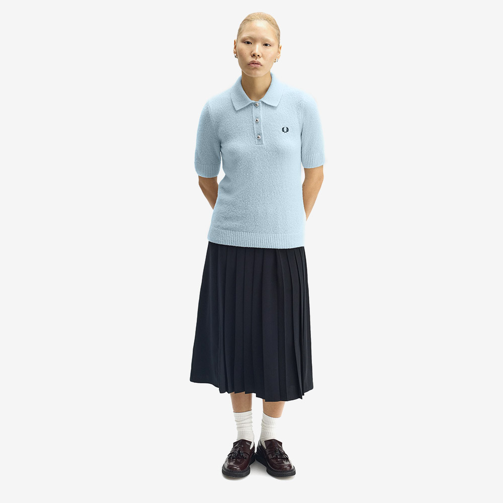 프레드페리 우먼스 텍스쳐드 니트 셔츠 라이트 아이스(Fred Perry Womens Textured Knitted Shirt Light Ice) - 4