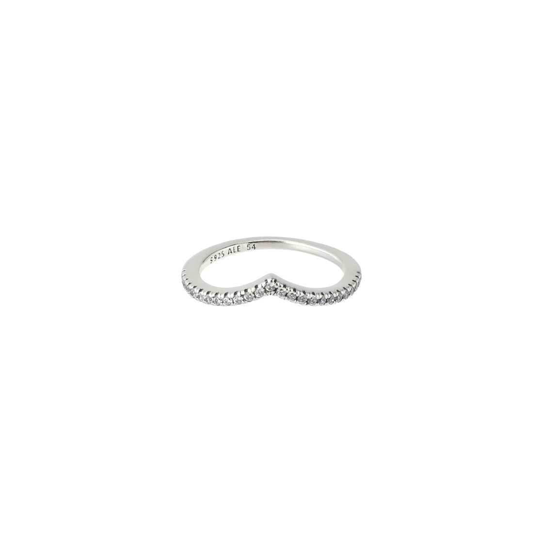 (W) 판도라 스파클링 위시본 링 스털링 실버 클리어((W) Pandora Sparkling Wishbone Ring Sterling Silver Clear)