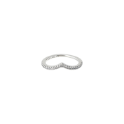 (W) Pandora Sparkling Wishbone Ring Sterling Silver Clear