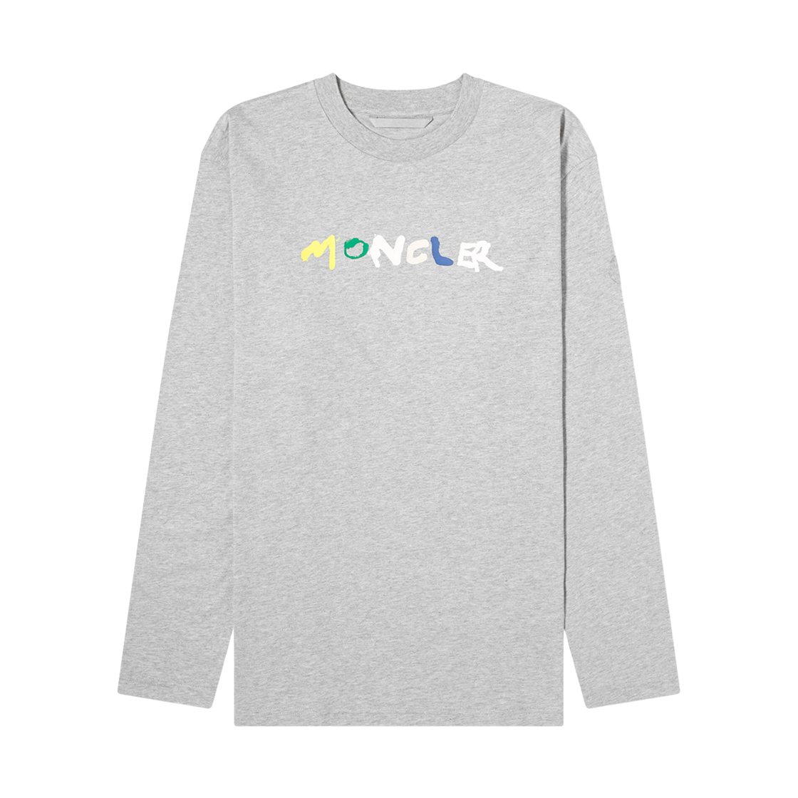 J1-091-8D00012-829HP-986 Moncler Logo Long Sleeve T-Shirt Grey - 24SS