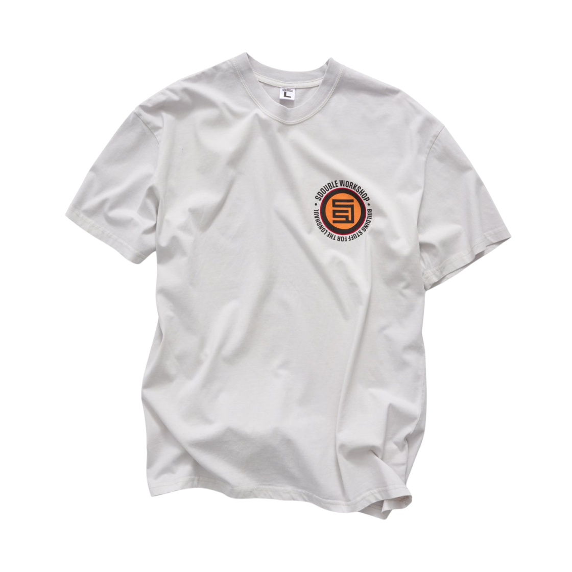 SD025S1003 S/Double Workshop Dot T-Shirt Pigment Silver