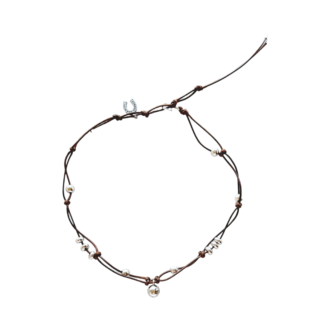 AHNK0032 August Harmony Cowgirl String Knot Necklace Brown