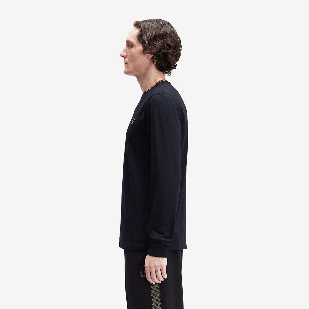 프레드페리 롱슬리브 트윈 팁 티셔츠 블랙(Fred Perry Long Sleeve Twin Tipped T-Shirt Black) - 3