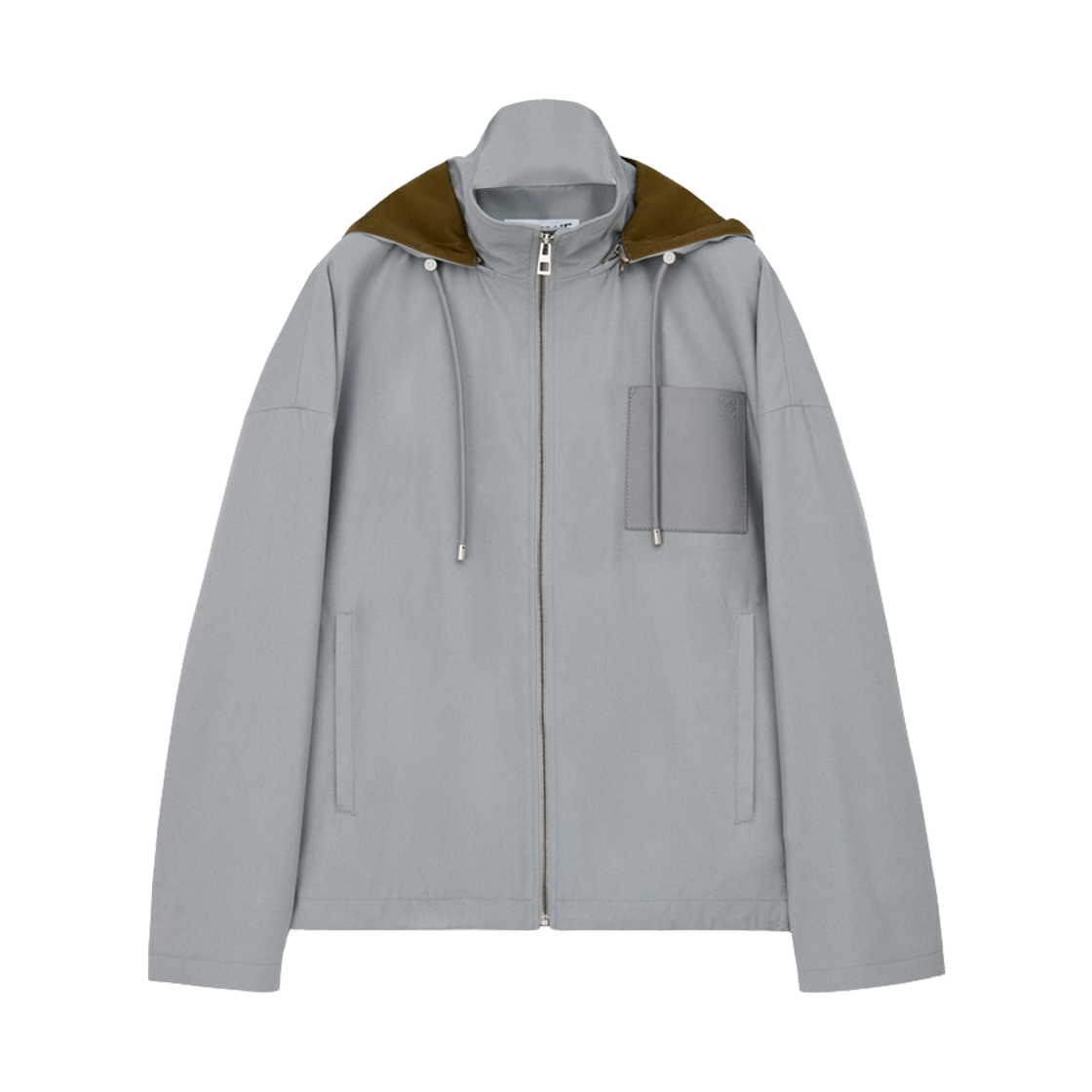 로에베 코튼 후드 자켓 라이트 그레이(Loewe Cotton Hoodie Jacket Light Grey)