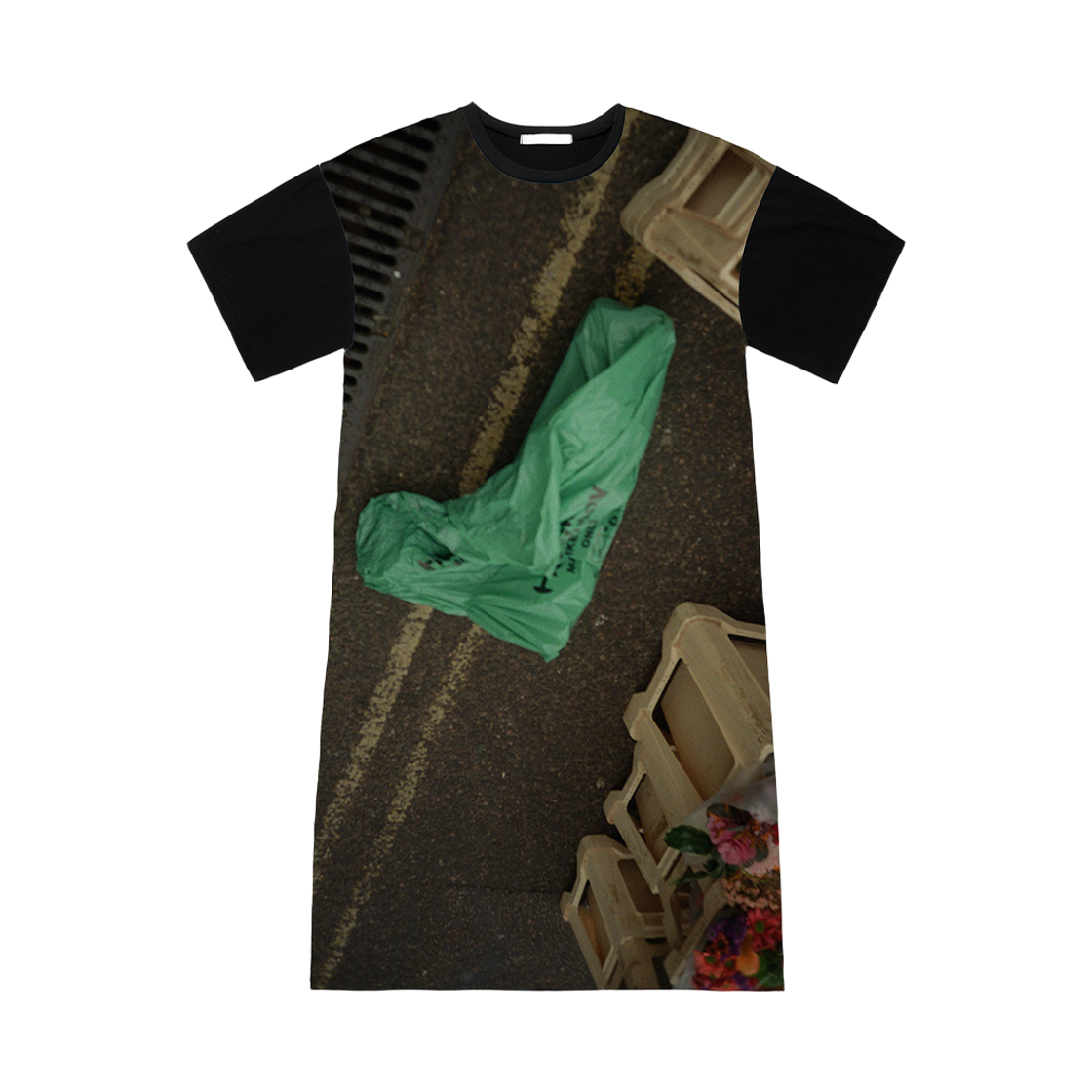 S25FW1000RD SEEN Photo Printing Very Long T-Shirts Road