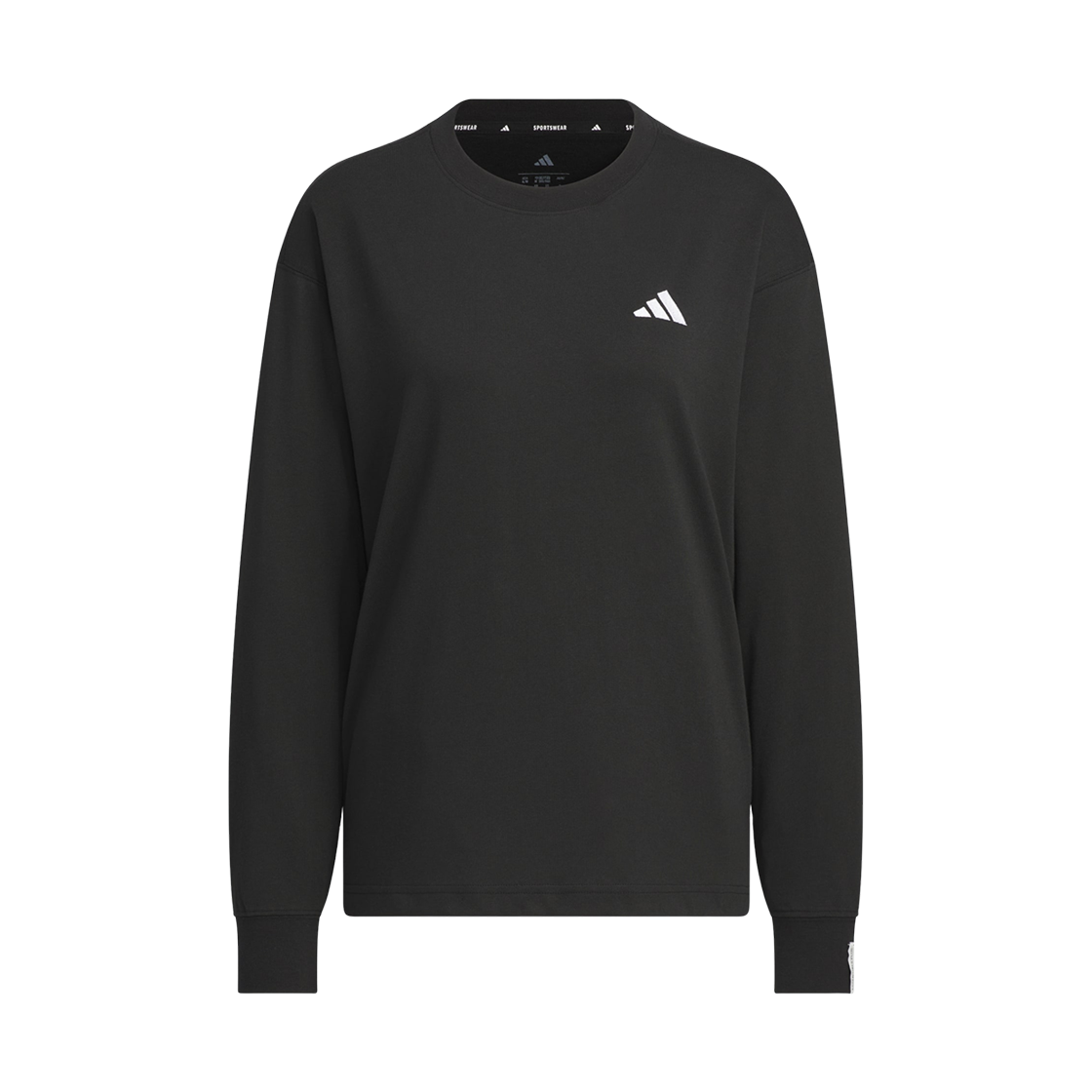 JW4516 (W) Adidas Essential+ Small Logo Long Sleeve T-Shirt Black - KR Sizing