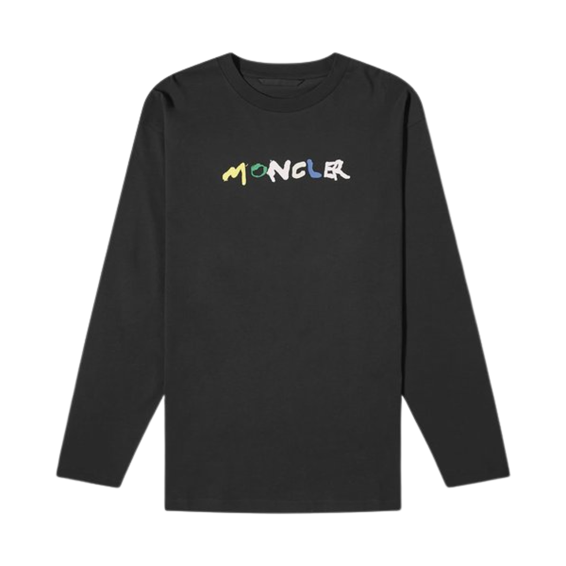 J1-091-8D00012-829HP-998 Moncler Logo Long Sleeve T-Shirt Black - 24SS