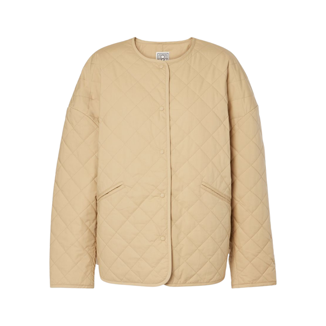 242-WRO1116-FB0157-272 (W) Toteme Quilted Snap Button Jacket Beige