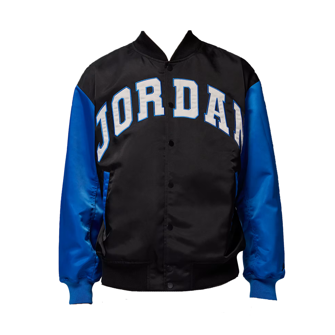 HV0100-010 Jordan Brooklyn University Varsity Jacket Black Sport Blue (HV0100-010)