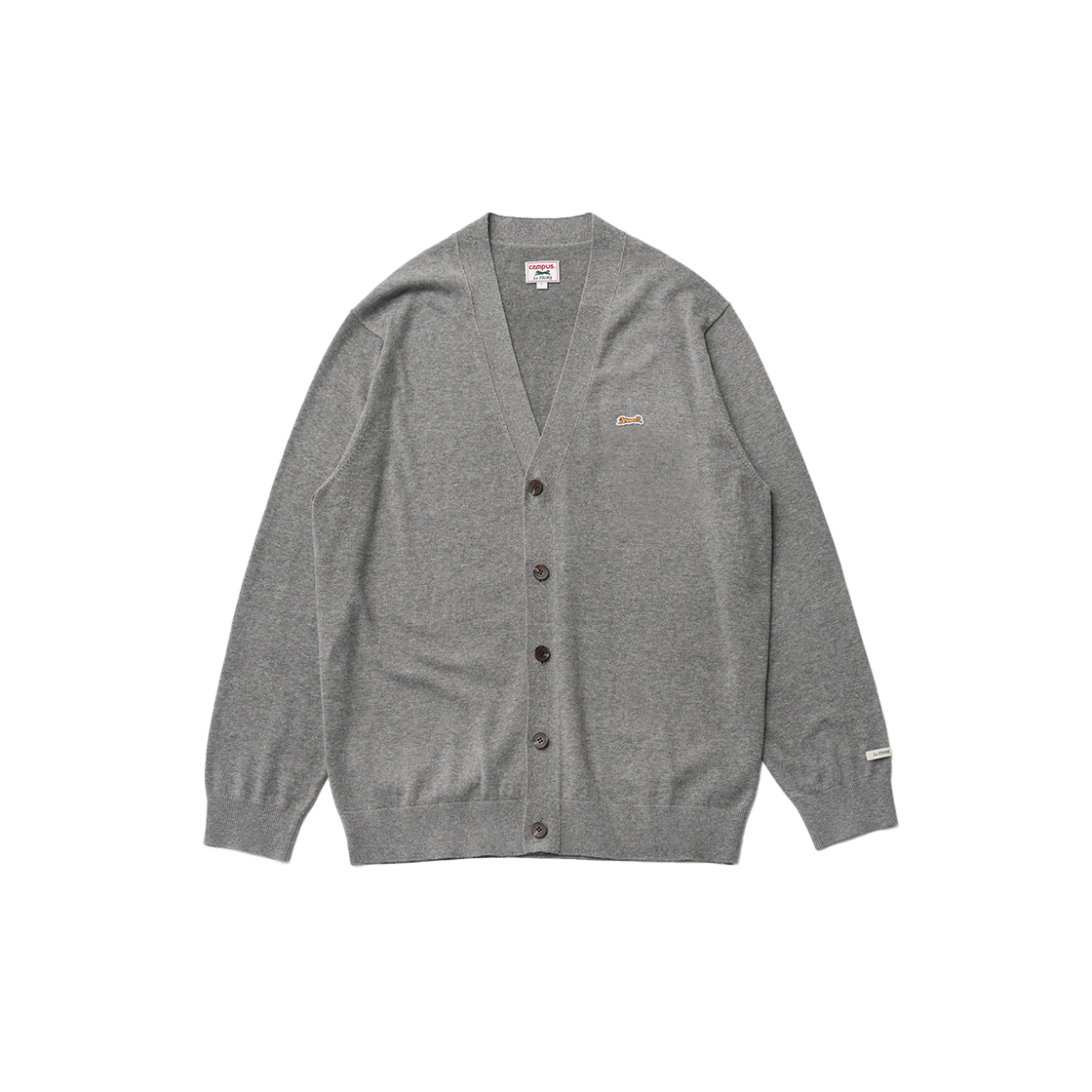 LTFSKN001MG Le TIGRE Classic V-neck cardigan Heather Gray