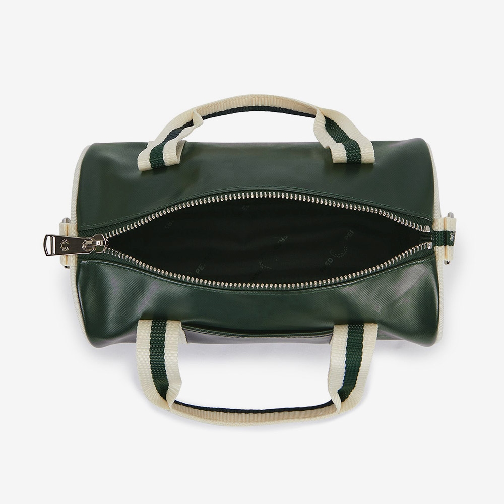 프레드페리 클래식 미니 배럴 백 나이트그린 에크루(Fred Perry Classic Mini Barrel Bag Night Green Ecru) - 4