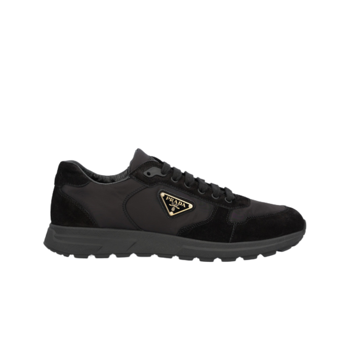 2EE436-D7C-F0002 Prada Prax 2.0 Re-Nylon and Suede Sneakers Black