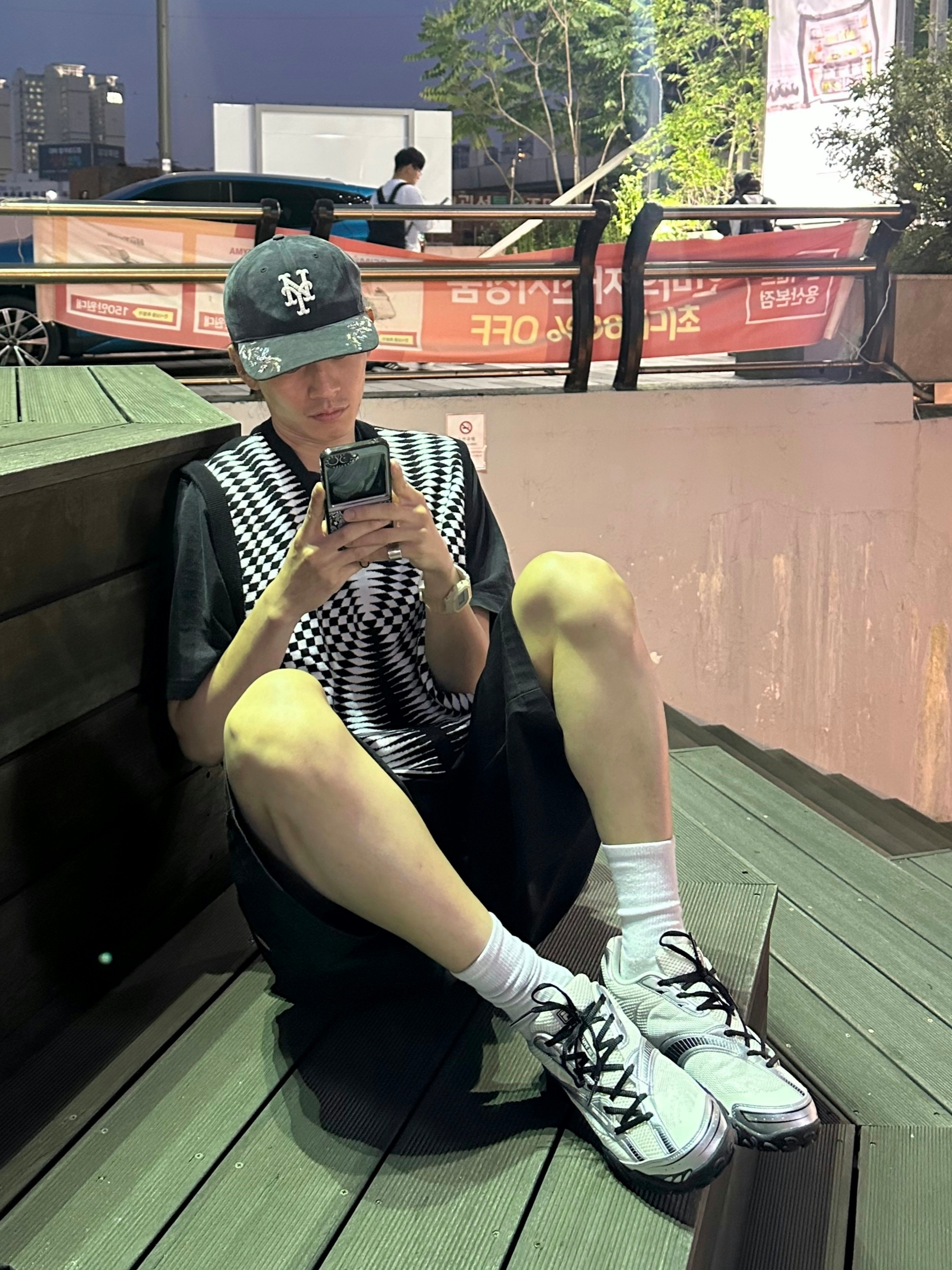 Fila Echappe v2 White Black 착용 스타일