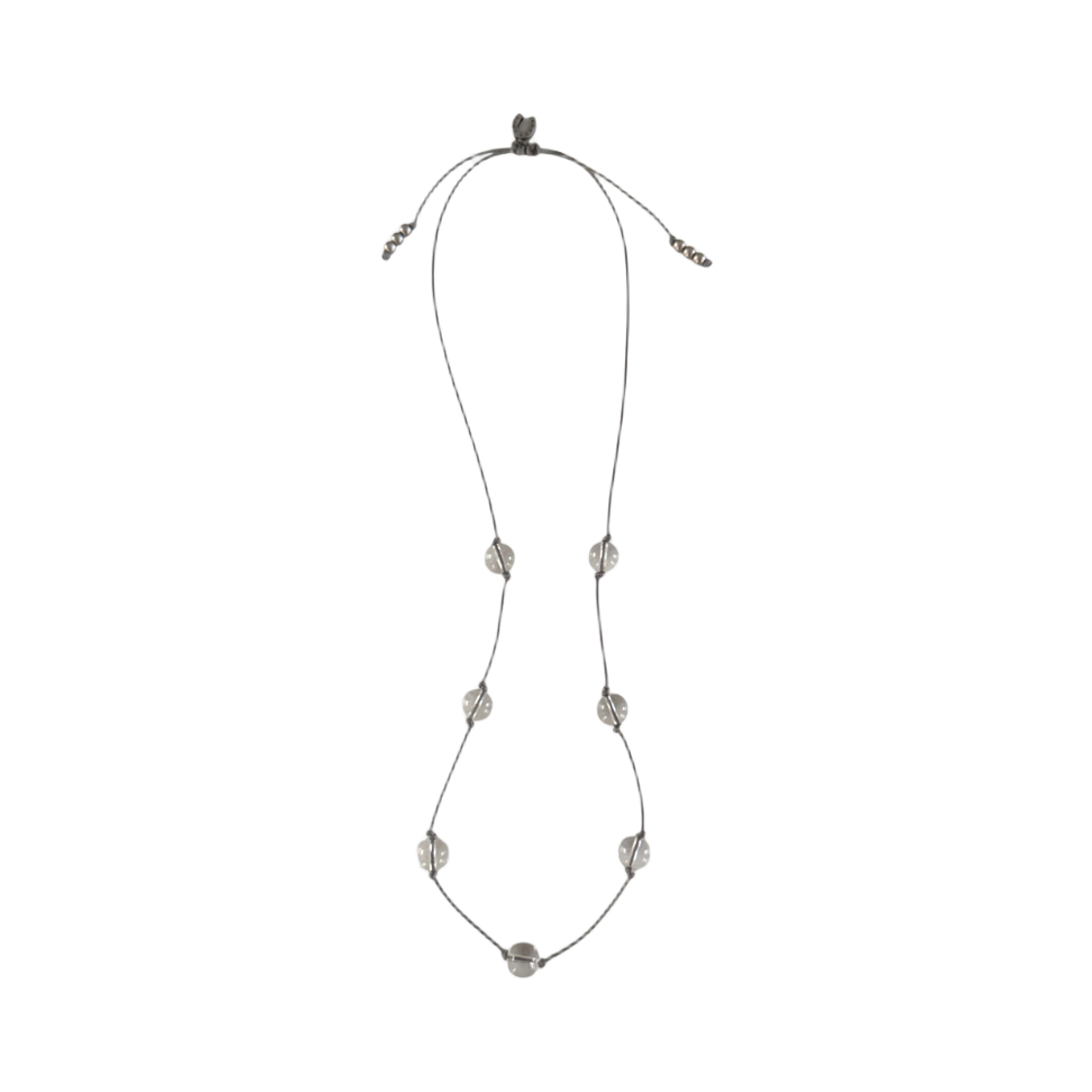 어거스트하모니 쿼츠 폼폼 스트링 네크리스(August Harmony Quartz Pompom String Necklace) - 1