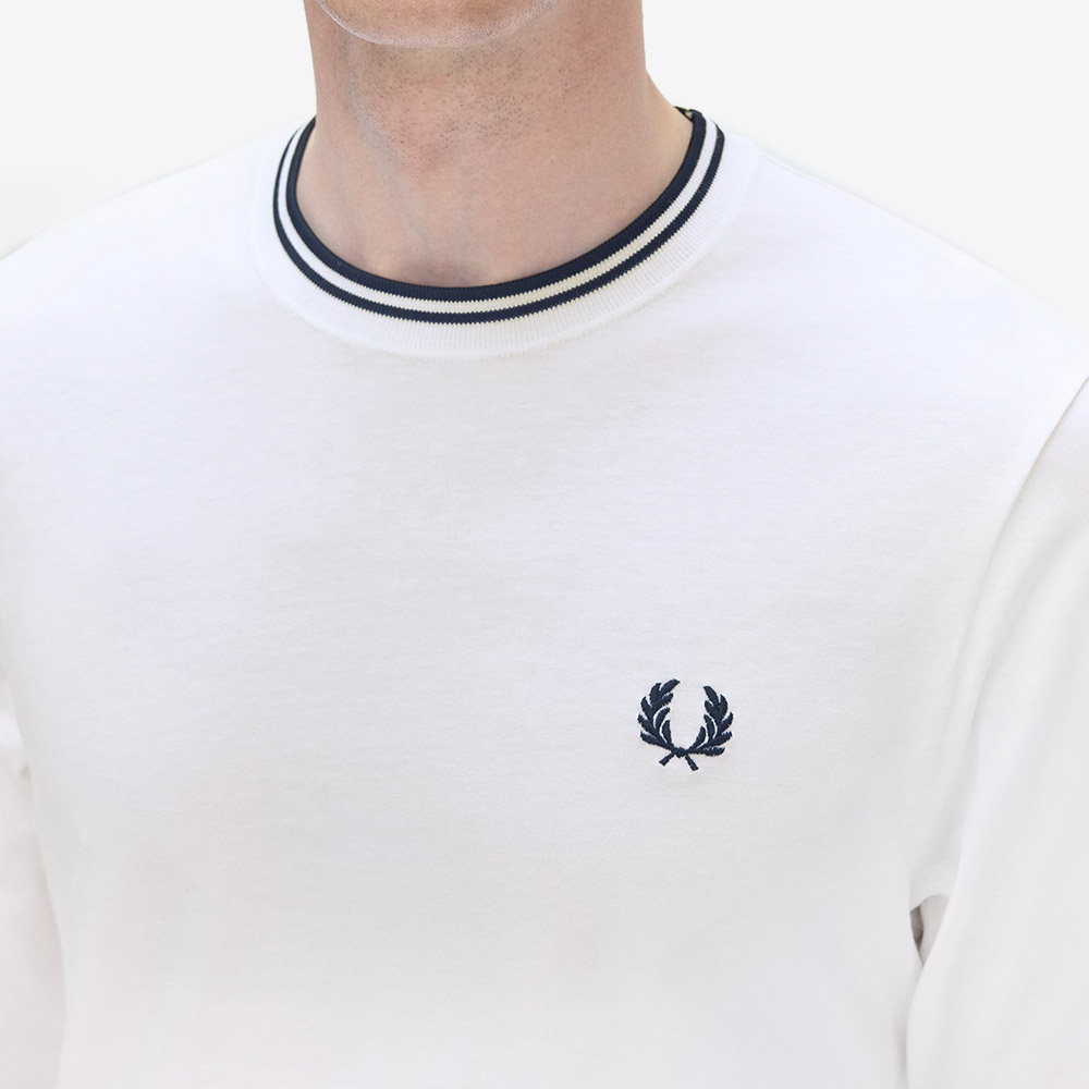 프레드페리 롱슬리브 트윈 팁 티셔츠 화이트(Fred Perry Long Sleeve Twin Tipped T-Shirt White) - 4