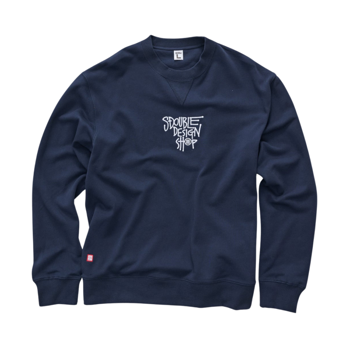 SD025S1200 S/Double Dot Shop Light Crew Neck Fleece Navy