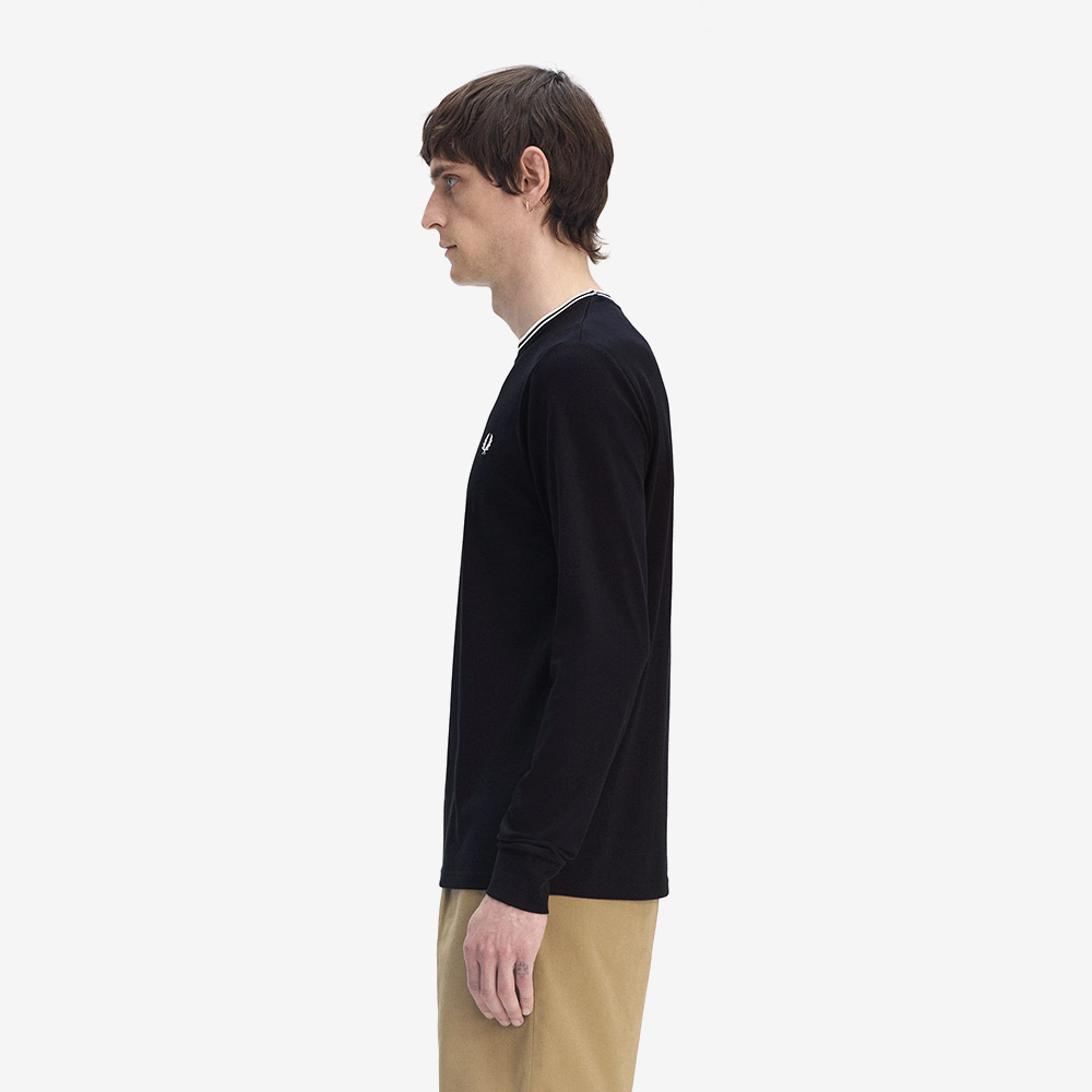 프레드페리 롱슬리브 트윈 팁 티셔츠 네이비(Fred Perry Long Sleeve Twin Tipped T-Shirt Navy) - 3