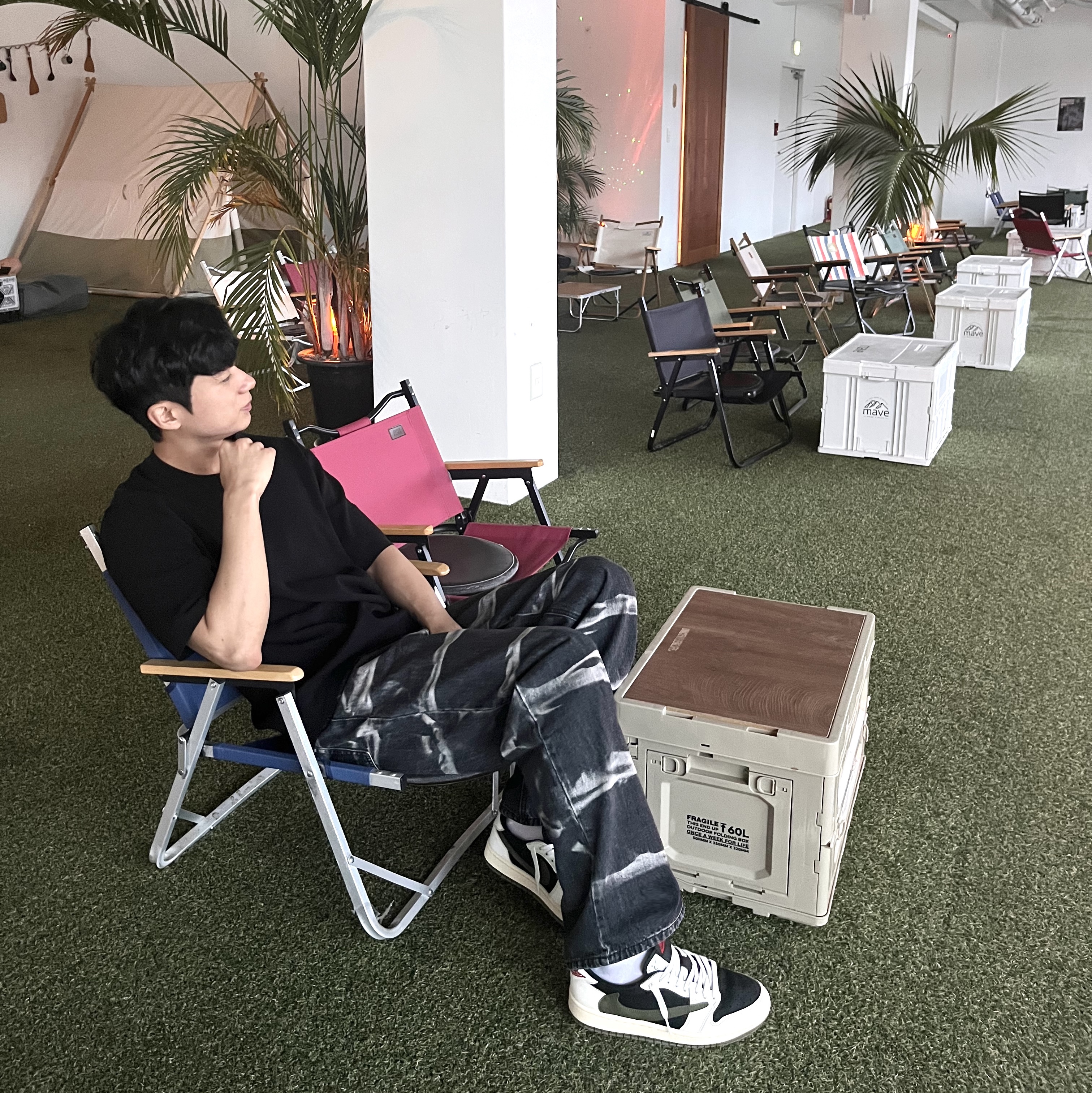 (W) Jordan 1 x Travis Scott Retro Low OG SP Medium Olive 착용 스타일