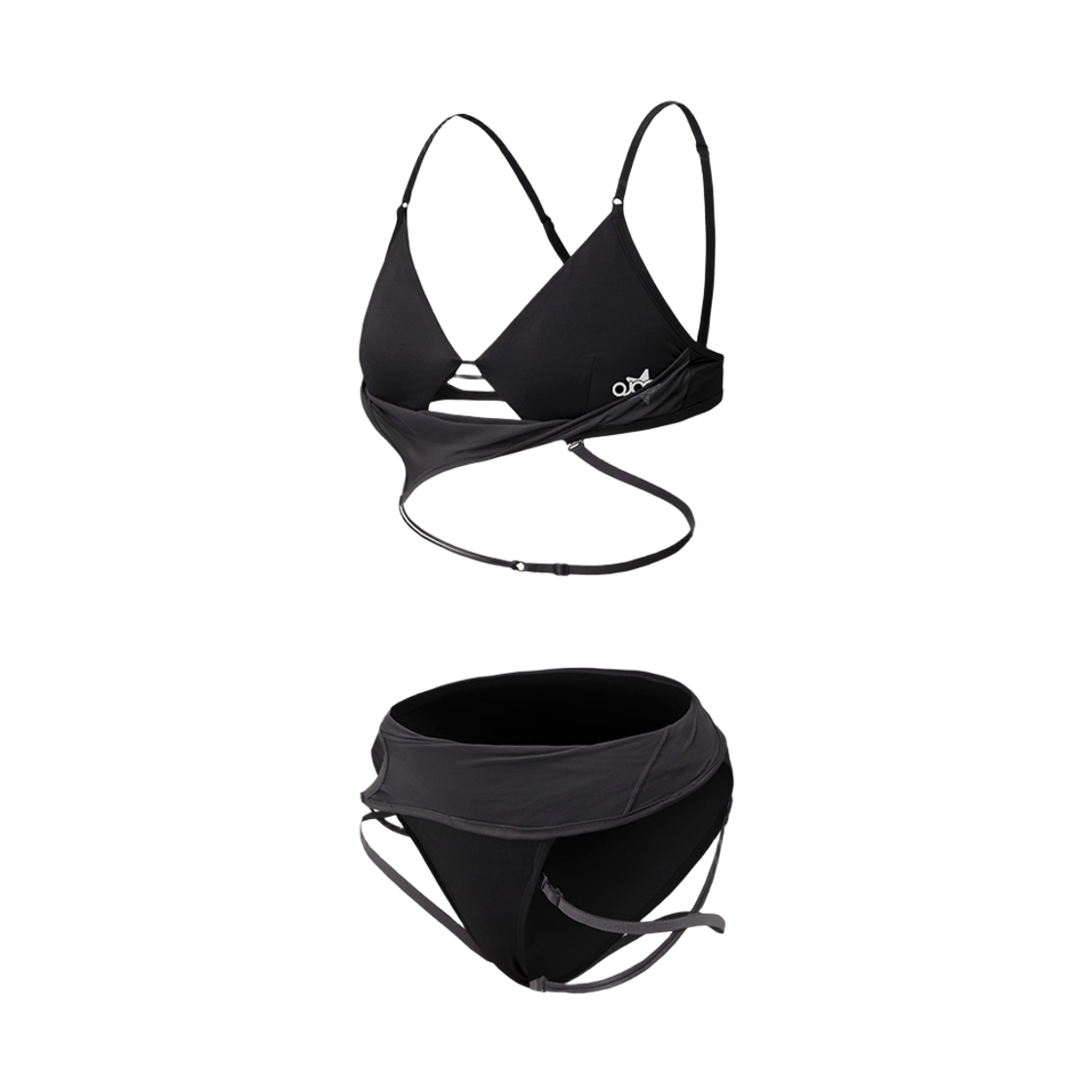 오호스 레이어드 메쉬 스트랩 비키니 블랙 | OJOS | KREAM