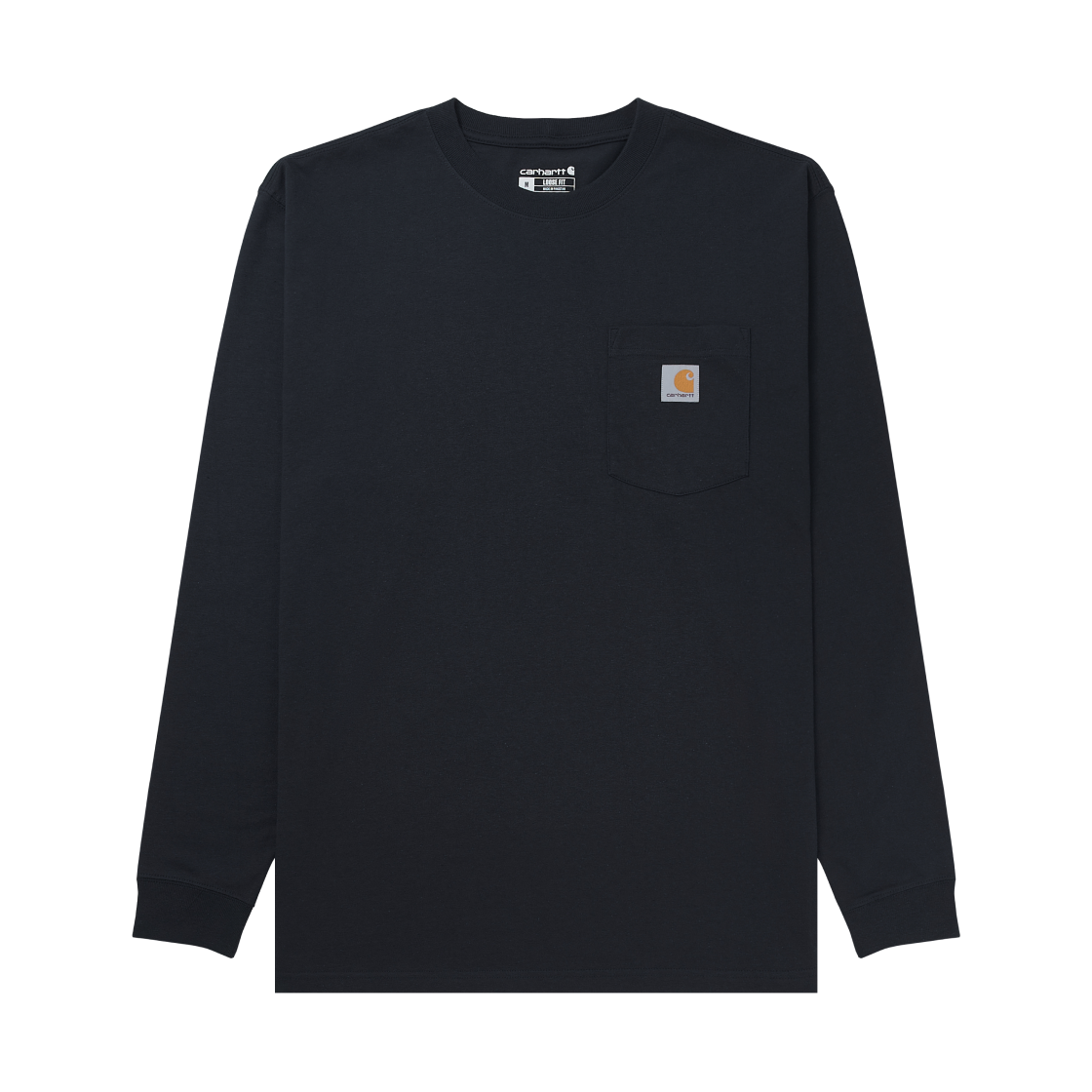 K126-NVY Carhartt Loose Fit Heavyweight Regular Long Sleeve Pocket T-Shirt Navy