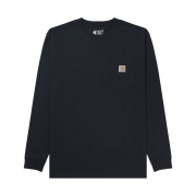 Carhartt Loose Fit Heavyweight Regular Long Sleeve Pocket T-Shirt Navy