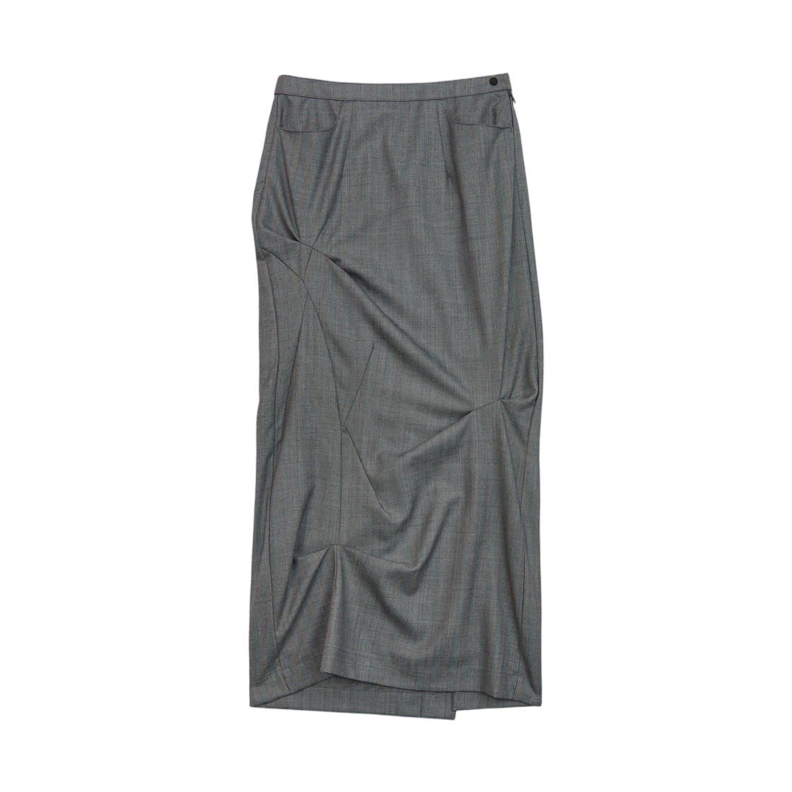 (W) 아더에러 베지네 롱 스커트 그레이((W) Ader Error Vesinet Long Skirt Gray) - 1