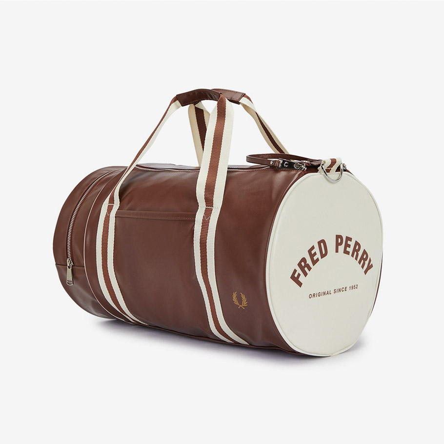 프레드페리 클래식 배럴 백 탄 에크루(Fred Perry Classic Barrel Bag Tan Ecru) - 5