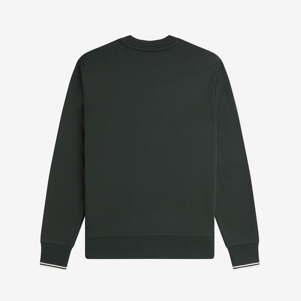 프레드페리 크루넥 스웻셔츠 나이트그린 스노우화이트(Fred Perry Crew Neck Sweatshirt Night Green Snow White) - 6
