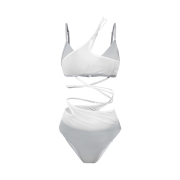 OJOS Layered Mesh Strap Bikini Grey