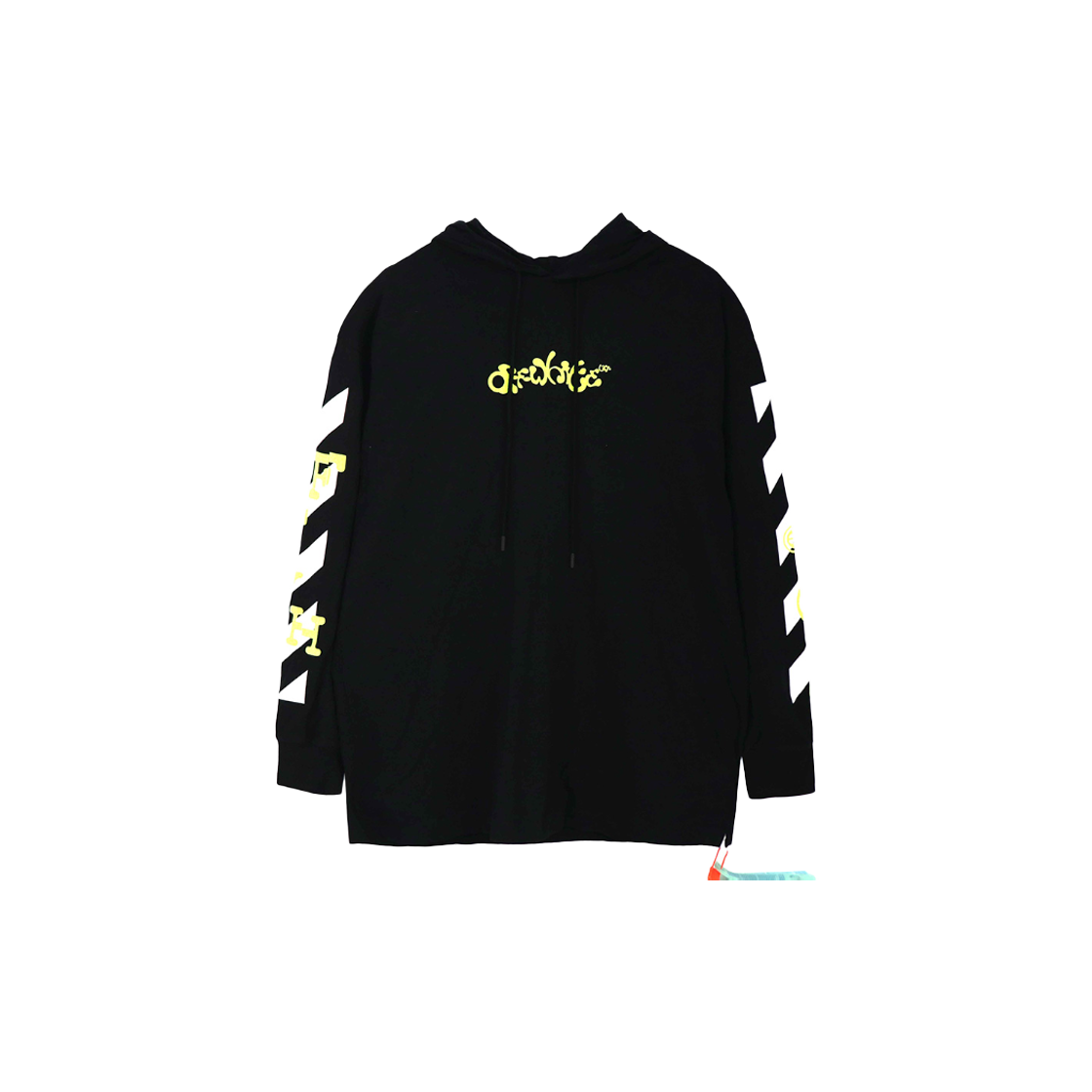 ITQCMU7MB4L8 Off-White Logo Printing Black Hoodie OMBB111S23