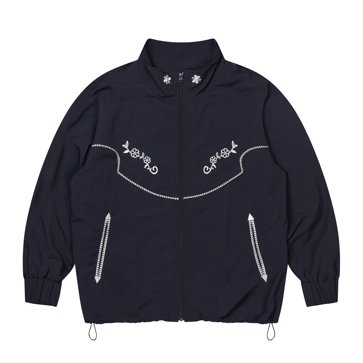 AM25FWJP02NA AMOU 60'S Western Wind Breaker Navy