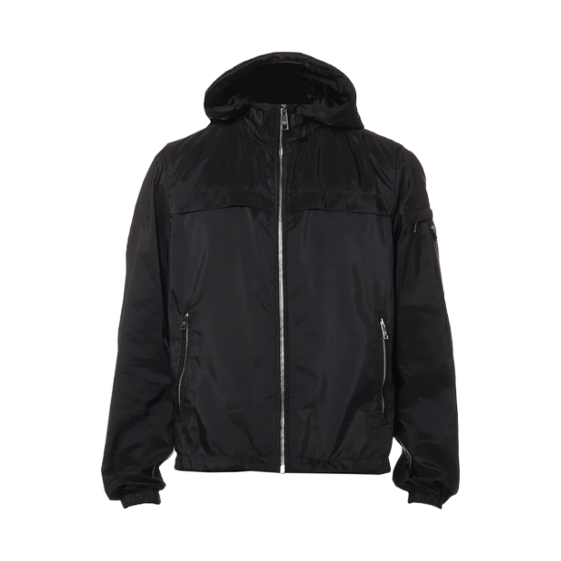 프라다 트라이앵글 로고 후드 자켓 블랙(Prada Triangle Logo Hooded Jacket Black)