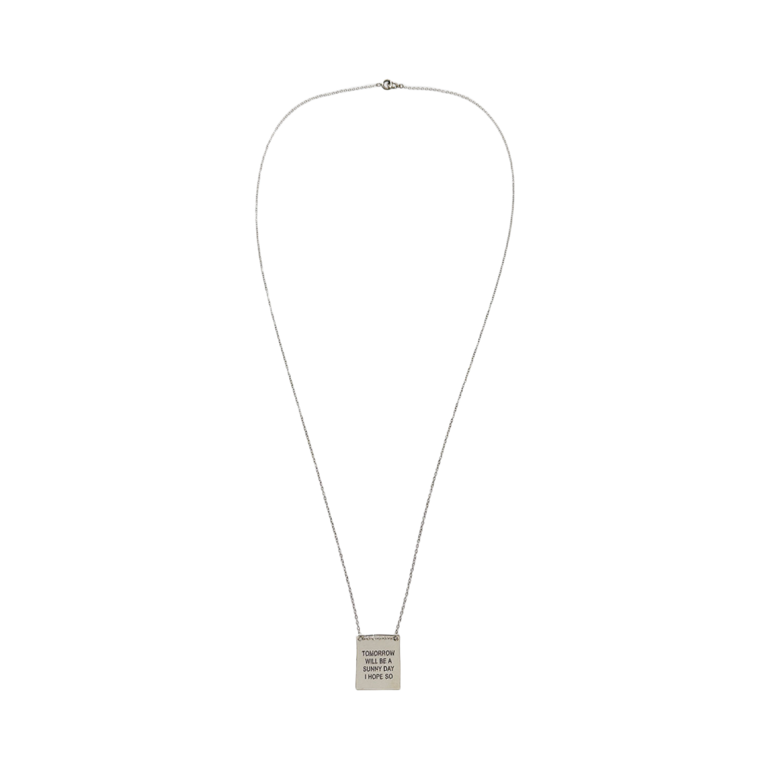AHNK0038 August Harmony Picket Long Necklace Silver