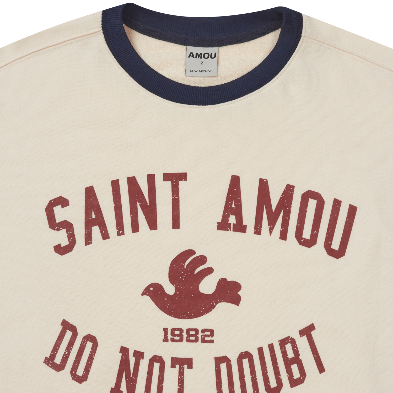 아모우 세인트 아모우 링거 스웨트 셔츠 크림(AMOU Saint Amou Ringer Sweat Shirts Cream) - 4