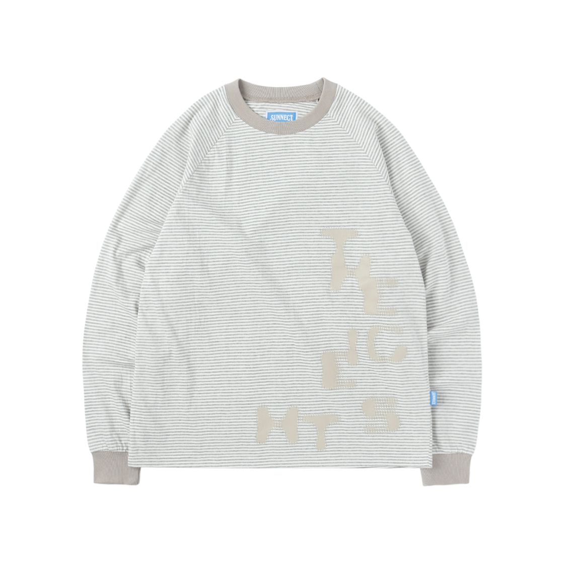 SNCT25FTO010OT SUNNECT EIGHTS Striped Long Sleeve T-Shirt Oatmeal