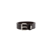 Diesel B-Biscotto-Loop Leather Belt Dark Brown