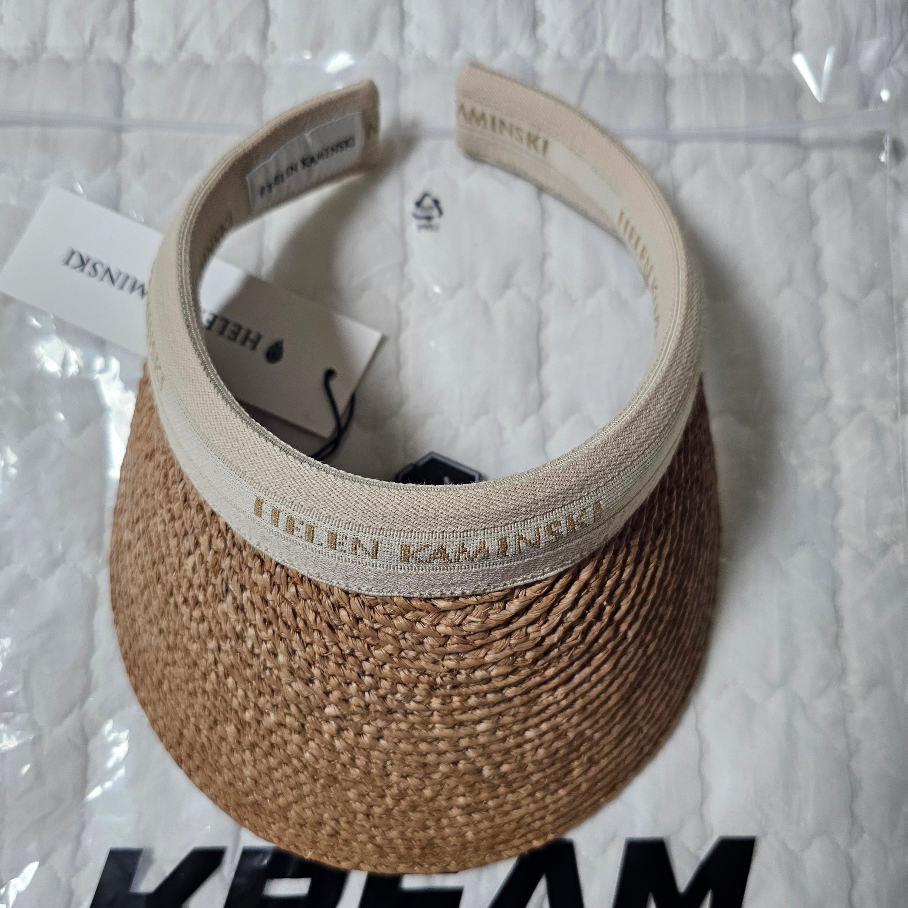 (W) Helen Kaminski Bianca Nougat Natural Logo 착용 스타일 - 3