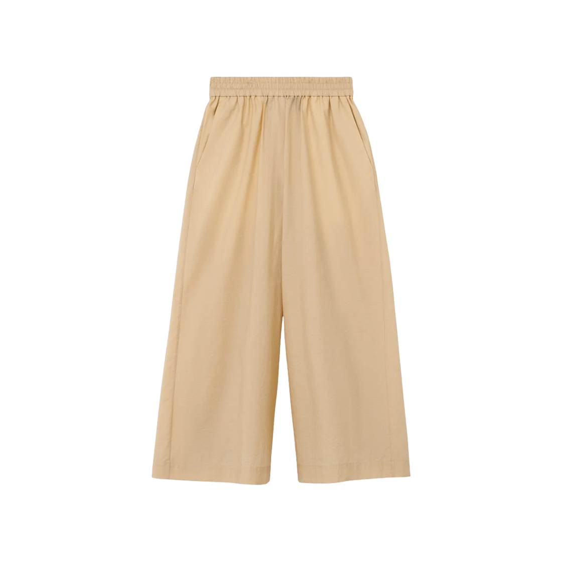 (W) 로에베 코튼 크롭 트라우저 라이트 베이지((W) Loewe Cotton Cropped Trousers Light Beige)
