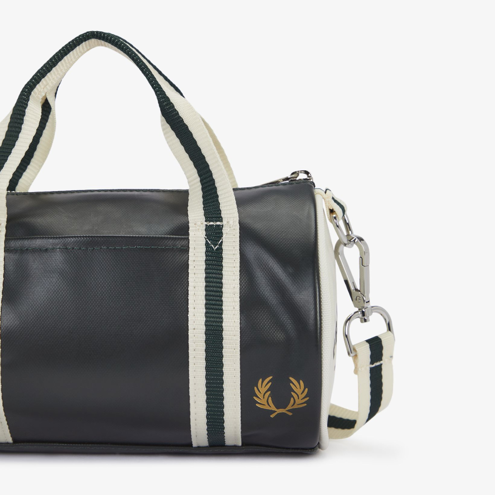 프레드페리 클래식 미니 배럴 백 나이트그린 에크루(Fred Perry Classic Mini Barrel Bag Night Green Ecru) - 5