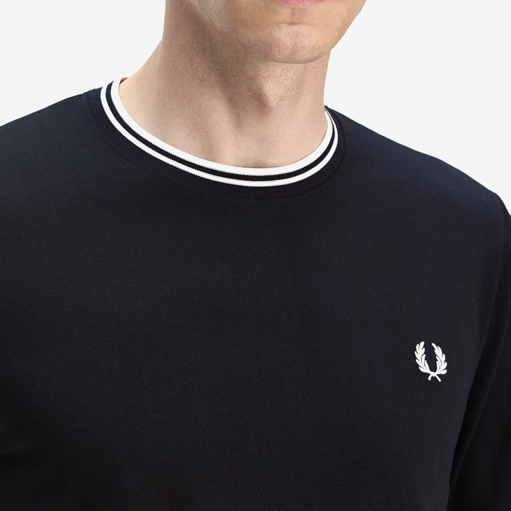 프레드페리 롱슬리브 트윈 팁 티셔츠 네이비(Fred Perry Long Sleeve Twin Tipped T-Shirt Navy) - 5