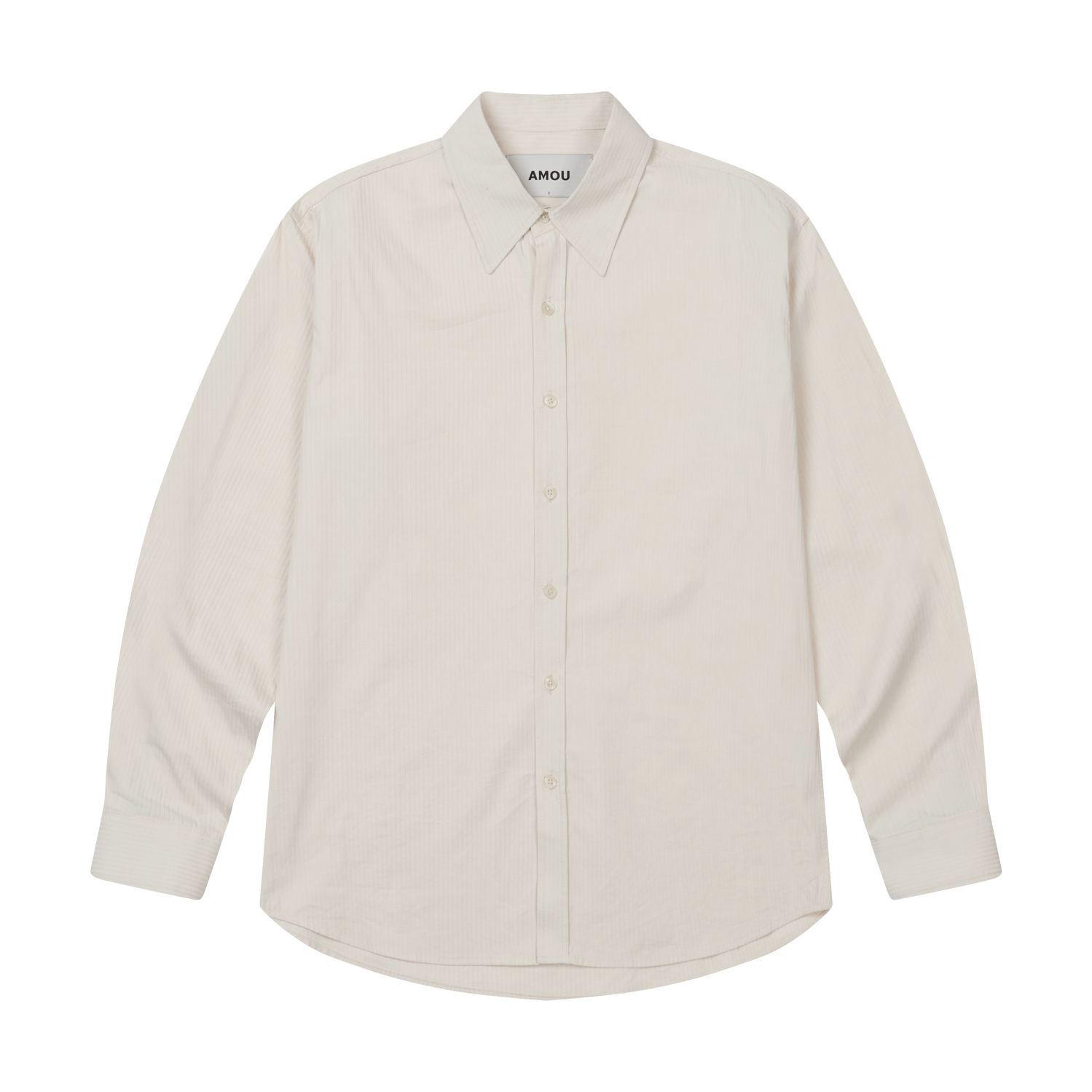 AM25FWSH02BK AMOU Multi Stripe Shirts Black