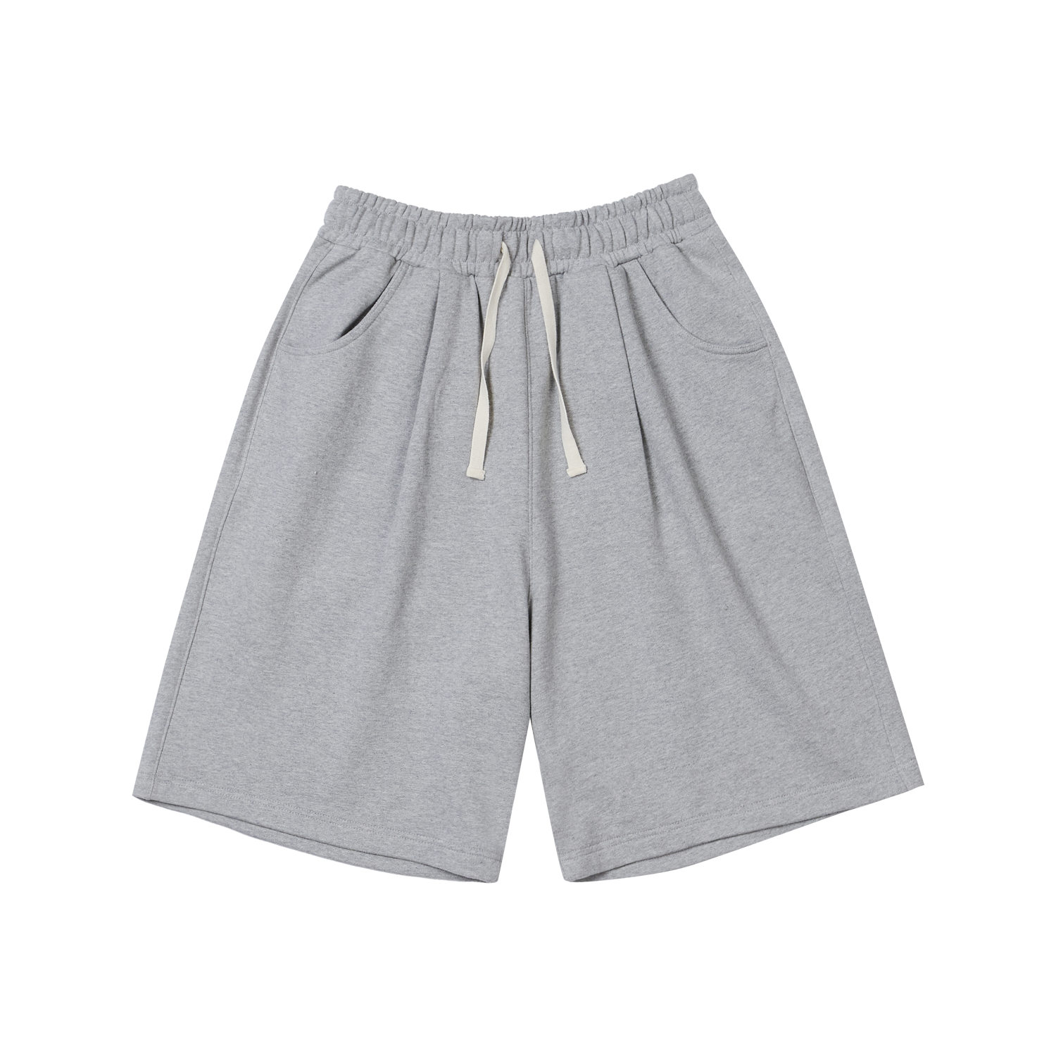 아모우 원턱 스웻 버뮤다 팬츠 그레이(AMOU One tuck sweat bemudapants Gray)
