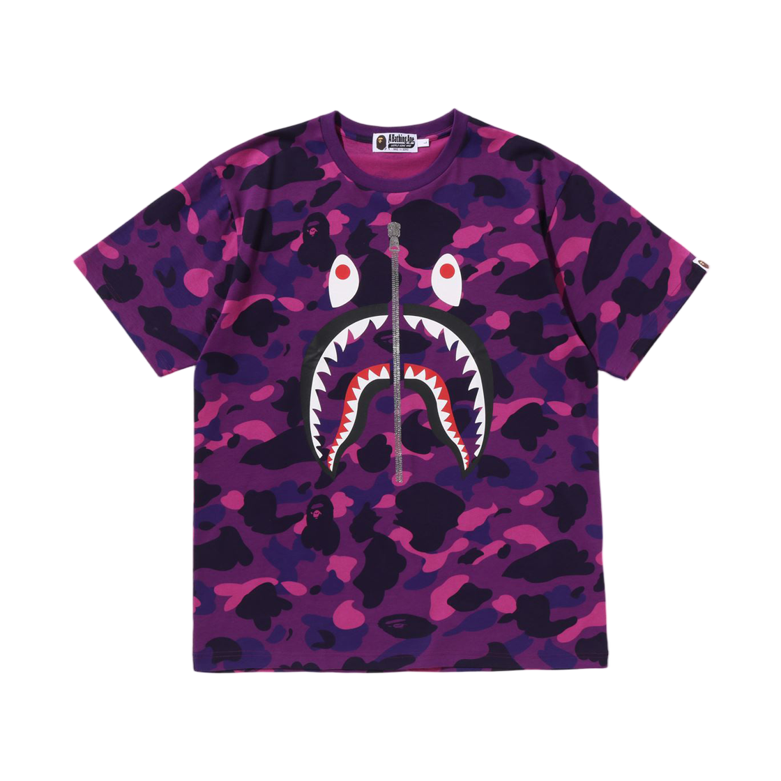 베이프 컬러 카모 샤크 티셔츠 퍼플(BAPE Color Camo Shark T-Shirt Purple) - 1