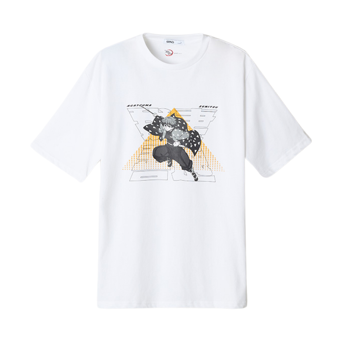 SPRLF49U07-30 Spao x Demon Slayer Short Sleeve T-Shirt Yellow