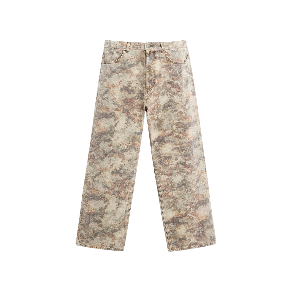 5862/405/183 Zara Contrast Print Pants Beige