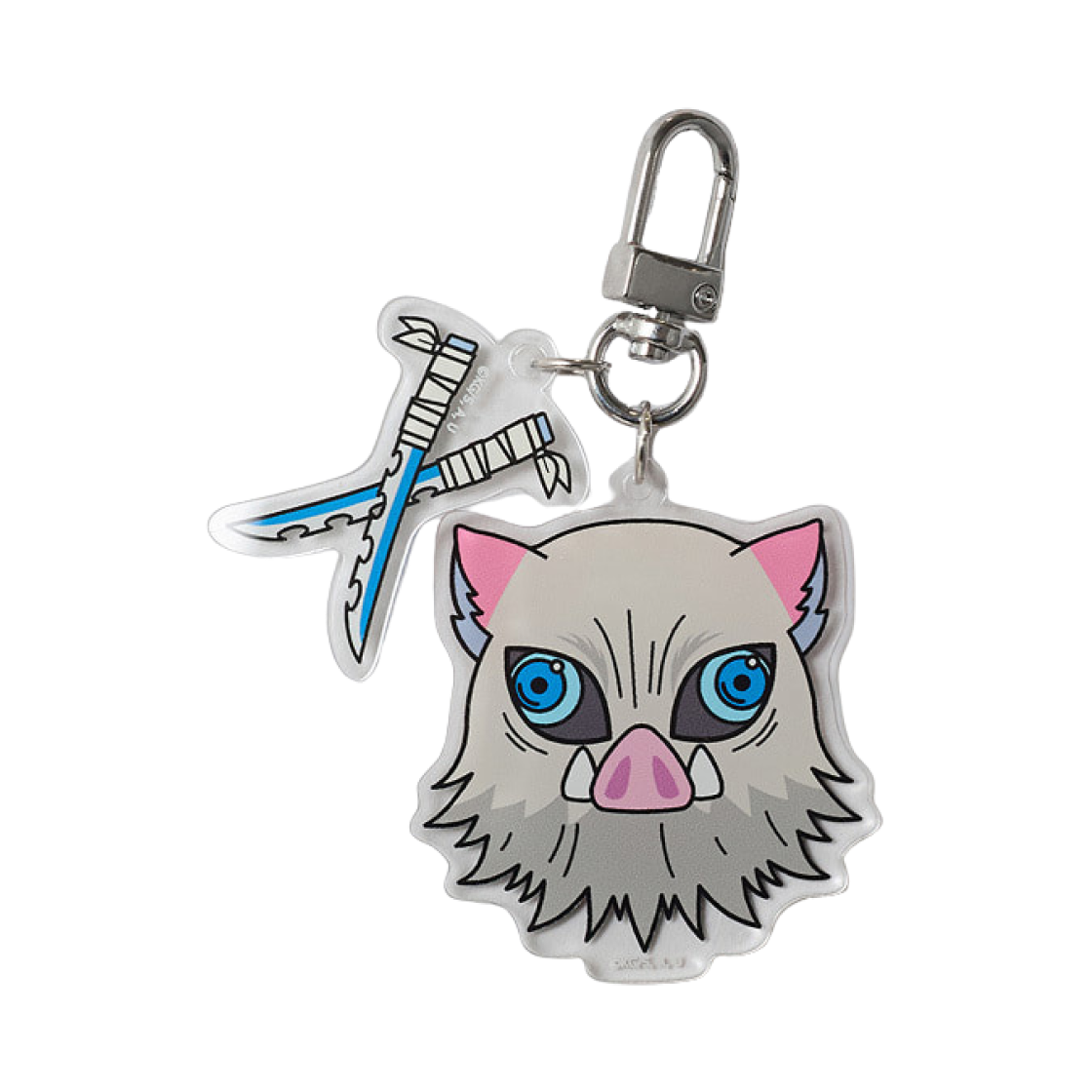 스파오 x 귀멸의 칼날 이노스케 키링 그레이(Spao x Demon Slayer Inosuke Keyring Gray)